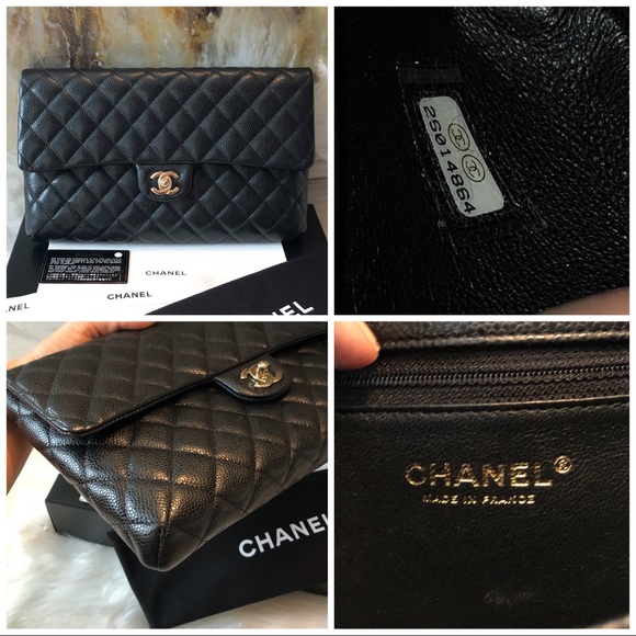 Chanel 18S Black Caviar CC Turnlock Flap Clutch - Picture 8 of 8
